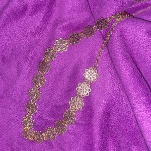 gold flower choker